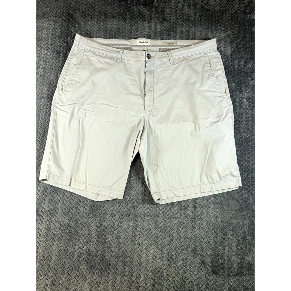 Goodfellow & Co Linden Shorts Men 42 Blue Cotton Stretch High Rise Slash Pockets
